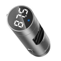 Baseus Energy Column, MP3, BT 5.0, 2x USB, 5V 3.1A, Silver - FM moduliatorius - įkroviklis išsimokėtinai