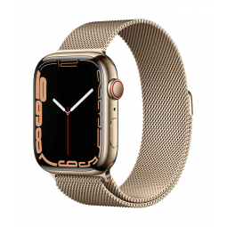 Apple Watch Series 7 GPS + Cellular, 45mm Gold Stainless...