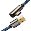 Baseus Legend Elbow USB to USB-C 66W Fast Charging Data Cable, Blue - kabelis internetu