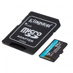 Kingston microSDXC 64GB Canvas Go! Plus 170MB/s atminties kortelė su SD adapteriu pigiau