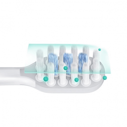 Xiaomi Dr.Bei 4D Clean Sonic Electric Toothbrush Head, 2pcs, Blue - elektrinio dantų šepetėlio galvutės išsimokėtinai