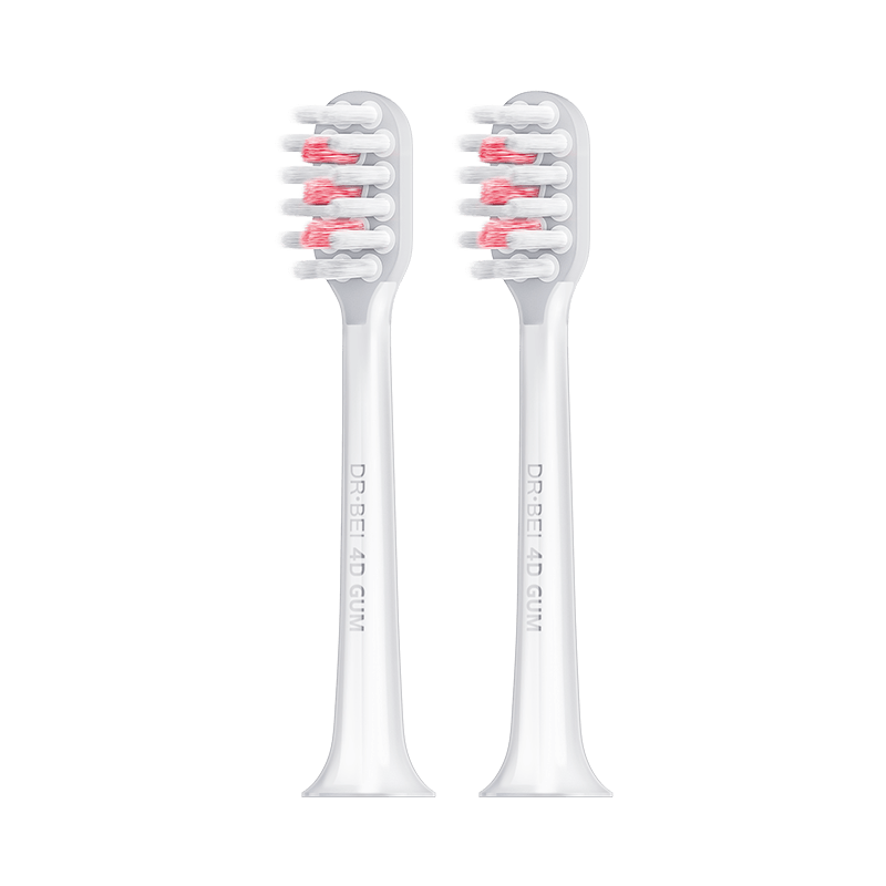 Xiaomi Dr.Bei 4D Clean Sonic Electric Toothbrush Head, 2pcs, Pink - elektrinio dantų šepetėlio galvutės kaina