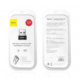Baseus Mini Type-C female to USB male 5A Adapter Converter, Black - adapteris atsiliepimai