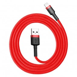 Baseus Cafule 2.4A 1m Lightning greito įkrovimo kabelis, raudona / juoda pigiau