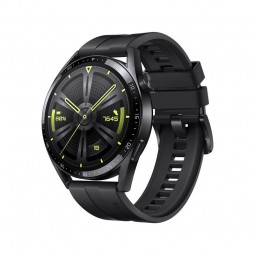 Huawei Watch GT 3 46mm JPT-B19S, Fluoroelastomer Strap, Black - išmanusis laikrodis kaina
