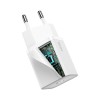 Baseus Super Si Quick Charger 1C 20W with USB-C to Lightning 1m cable, White - buitinis įkroviklis pigiai