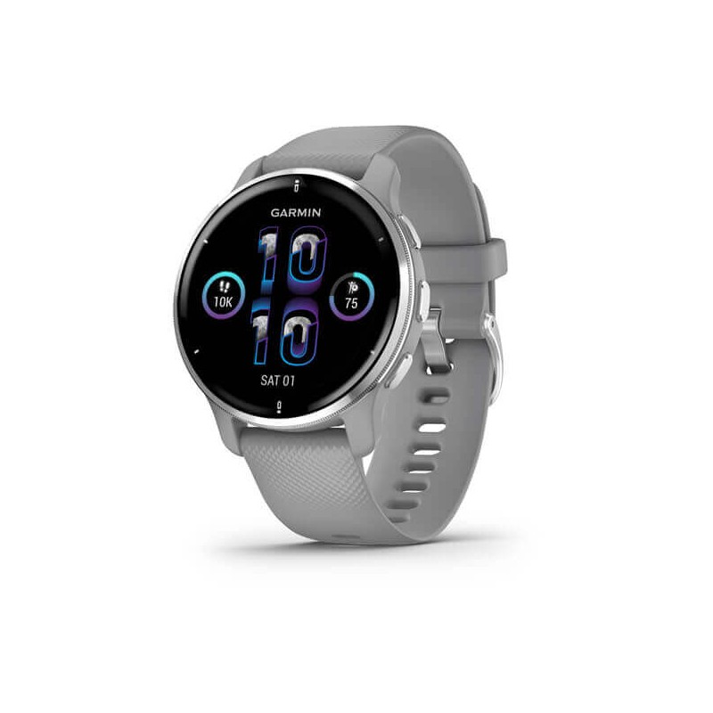 Garmin Venu 2 Plus 43mm, Silver / Powder Grey, Silicone, Wi-Fi, GPS - išmanusis laikrodis kaina Garmin Venu 2 Plus 43mm, Silver / Powder Grey, Silicone, Wi-Fi, GPS - išmanusis laikrodis kaina