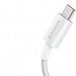 Baseus Superior USB to Micro USB 2A 1m, White - greito įkrovimo kabelis internetu