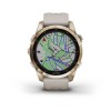 Garmin fenix 7S Sapphire Solar 42mm Cream Gold / Light Sand, Silicone, Wi-Fi, GPS išmanusis laikrodis internetu