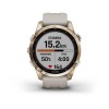 Garmin fenix 7S Sapphire Solar 42mm Cream Gold / Light Sand, Silicone, Wi-Fi, GPS išmanusis laikrodis išsimokėtinai