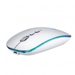 Inphic M1L 2.4G Wireless Mouse, 1600 DPI, RGB, Silent, Silver - belaidė pelė internetu