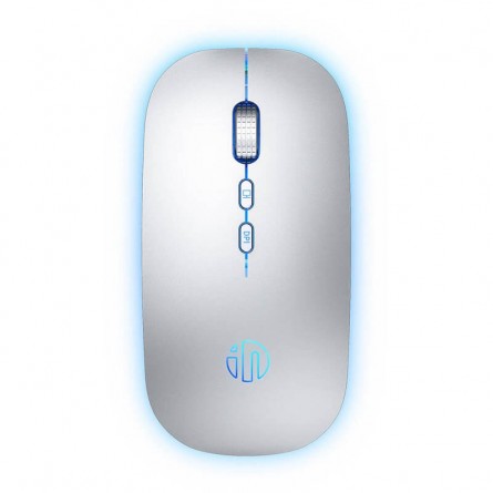 Inphic M1L 2.4G Wireless Mouse, 1600 DPI, RGB, Silent, Silver - belaidė pelė kaina
