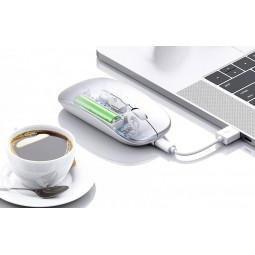 Inphic PM1BS Bluetooth and 2.4G Wireless Mouse, 1600 DPI, Slim, Silent, Silver - belaidė pelė garantija