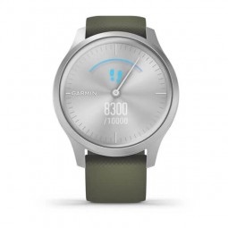 Garmin vivomove Style 42mm Silver / Moss, Silicone, išmanusis laikrodis išsimokėtinai