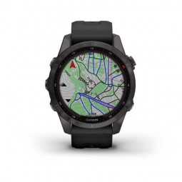 Garmin fenix 7S Sapphire Solar 42mm Carbon Gray / DLC Titanium, Silicone, Wi-Fi, GPS išmanusis laikrodis išsimokėtinai
