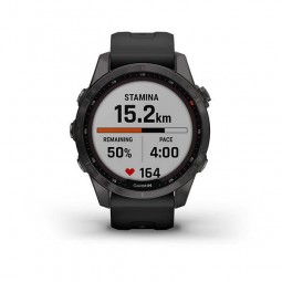 Garmin fenix 7S Sapphire Solar 42mm Carbon Gray / DLC Titanium, Silicone, Wi-Fi, GPS išmanusis laikrodis pigiai