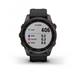 Garmin fenix 7S Sapphire Solar 42mm Carbon Gray / DLC Titanium, Silicone, Wi-Fi, GPS išmanusis laikrodis internetu