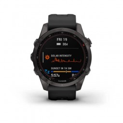 Garmin fenix 7S Sapphire Solar 42mm Carbon Gray / DLC Titanium, Silicone, Wi-Fi, GPS išmanusis laikrodis kaune