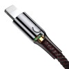 Baseus Lightning C-Shaped 2.4A 1m kabelis su indikacija, juodas pigiau