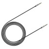 Baseus Yiven M30 Audio Cable 1.5m, 2x 3.5mm Mini Jack, Balck / Silver - garso kabelis pigiau