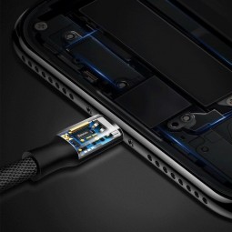 Baseus Micro USB Yiven 2A 1.5m kabelis, juodas išsimokėtinai