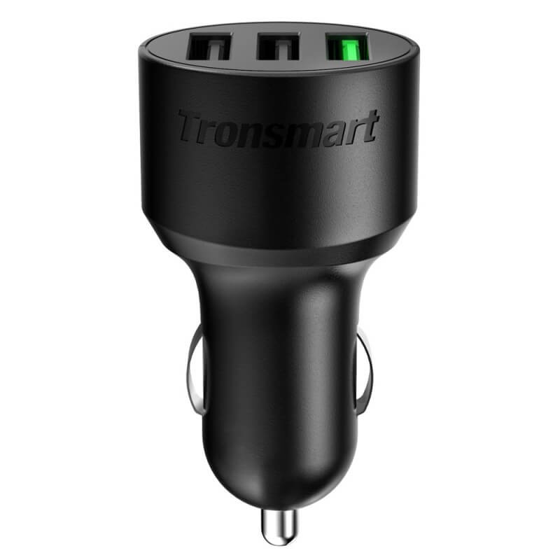 Tronsmart C3PTA 3x USB QC 3.0 3A 42W automobilinis įkroviklis, aukštos kokybės, juodas kaina