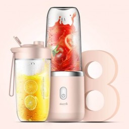 Xiaomi Deerma NU05 Portable Mini Juice Blender nešiojamas plakiklis - gertuvė, rožinė pigiau