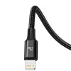 Baseus Rapid Series 3-in-1 1.5m 20W USB-C to Lightning, USB-C, microUSB - kombinuotas kabelis, juodas internetu