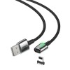 Baseus Zinc Magnetic Lightning 1.5A 2m kabelis, juodas / sidabrinis išsimokėtinai
