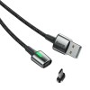 Baseus Zinc Magnetic USB-C 2A 2m kabelis, juodas / sidabrinis pigiau