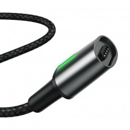 Baseus Zinc Magnetic USB-C 2A 2m kabelis, juodas / sidabrinis pigiai
