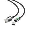 Baseus Zinc Magnetic USB-C 3A 1m kabelis, juodas / sidabrinis išsimokėtinai