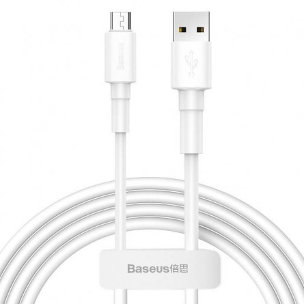 Baseus Mini micro USB 2.4A 1m greito įkrovimo kabelis, baltas kaina