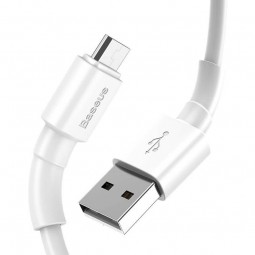 Baseus Mini micro USB 2.4A 1m greito įkrovimo kabelis, baltas pigiau