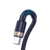 Baseus Cafule HW USB-C Quick Charging Cable 1m, 40W, 5A, QC 3.0, Blue / Gold - greito įkrovimo kabelis pigiai