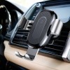 Baseus Wireless Chager Gravity automobilinis greito fiksavimo laikiklis su belaidžiu įkrovikliu, juodas / sidabrinis pigiai