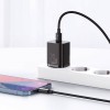 Baseus Super Si Quick Charger 1C 20W USB-C with USB-C to Lightning 1m cable, Balck - buitinis įkroviklis greitai