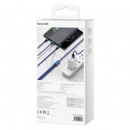 Baseus Rapid Series 3-in-1 3.5A 1.2m USB-C to Lightning, USB-C, microUSB - kombinuotas kabelis, mėlynas kaune
