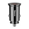 Baseus Circular Car Charger 2x USB, 30W automobilinis įkroviklis, juoda kaina