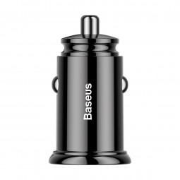Baseus Circular Car Charger 2x USB, 30W automobilinis įkroviklis, juoda pigiau