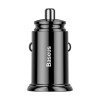 Baseus Circular Car Charger 2x USB, 30W automobilinis įkroviklis, juoda pigiau