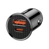 Baseus Circular Car Charger 2x USB, 30W automobilinis įkroviklis, juoda internetu